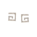 925° SILVER EARRINGS GREEK KEY DESIGN