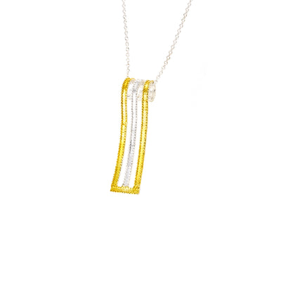 SILVER 925° PENDANT WITH GOLD-PLATED DETAILS