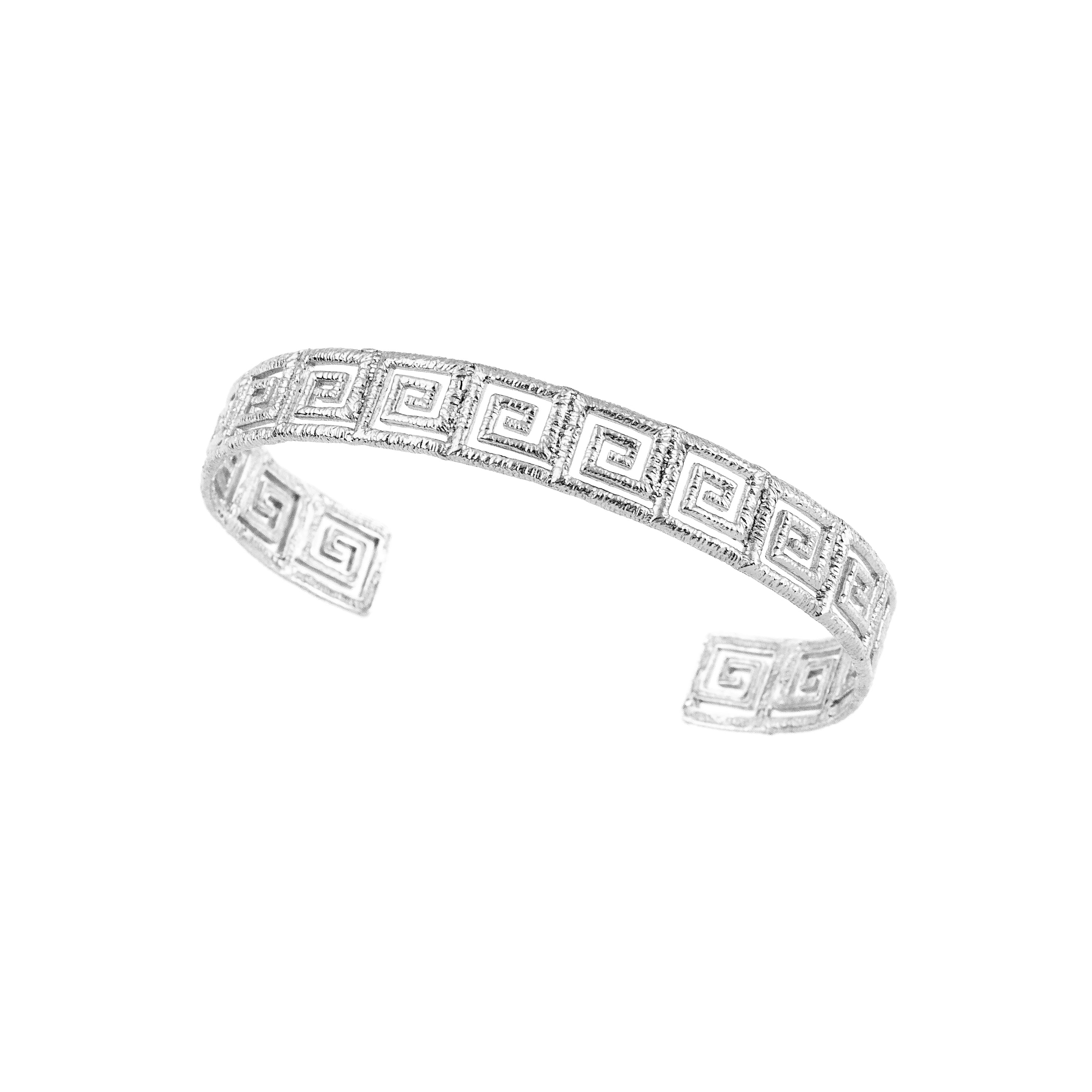 BRACELET CUFF SILVER 925° GRECA DESIGN