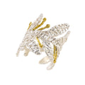 925° SILVER RING WITH GOLD-PLATED DETAILS