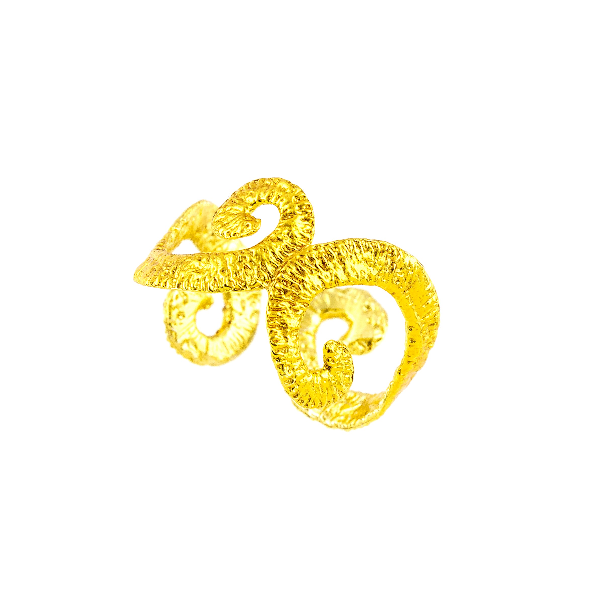 925° SILVER GOLD PLATED RING