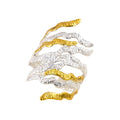 925° SILVER RING WITH GOLD-PLATED DETAILS