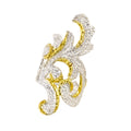 925° SILVER RING WITH GOLD-PLATED DETAILS