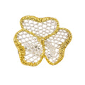 RING SILVER 925° FLOWER DESIGN WITH GOLD PLATED DETAILS