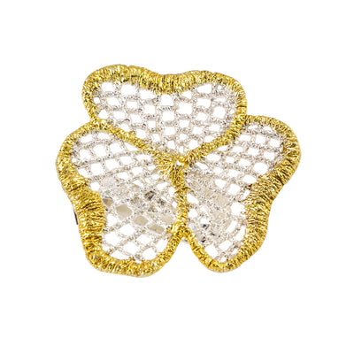RING SILVER 925° FLOWER DESIGN WITH GOLD PLATED DETAILS