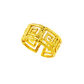 925° SILVER RING GRECA DESIGN GOLD PLATED