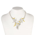 SILVER 925° NECKLACE WITH GOLD PLATED DETAILS