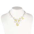 SILVER 925° NECKLACE WITH GOLD PLATED DETAILS