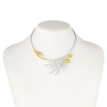 OPEN NECKLACE STERLING SILVER 925° WITH GOLD-PLATED DETAILS