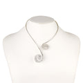 OPEN NECKLACE SILVER 925° SPIRAL DESIGN
