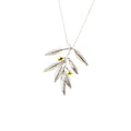 925° SILVER PENDANT - OLIVE DESIGN WITH GOLD-PLATED DETAILS