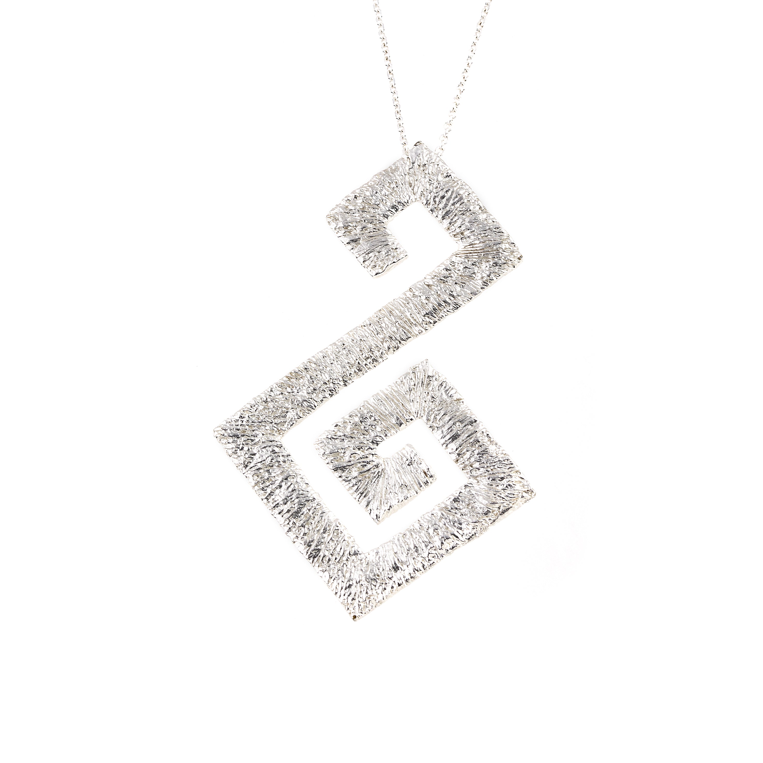 925 STERLING SILVER PENDANT GRECA DESIGN
