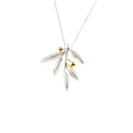 925° SILVER PENDANT - OLIVE DESIGN WITH GOLD-PLATED DETAILS