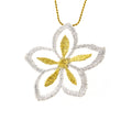 SILVER 925° PENDANT FLOWER DESIGN WITH GOLD-PLATED DETAILS