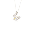 925° SILVER PENDANT - OLIVE DESIGN WITH GOLD-PLATED DETAILS
