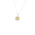 925° SILVER PENDANT GRECA DESIGN WITH GOLD PLATED DETAILS