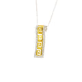925° SILVER PENDANT GRECA DESIGN WITH GOLD PLATED DETAILS