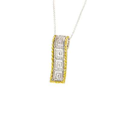 925° SILVER PENDANT GERKA DESIGN WITH GOLD PLATED DETAILS