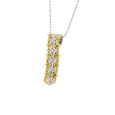 SILVER 925° PENDANT WITH GOLD-PLATED DETAILS