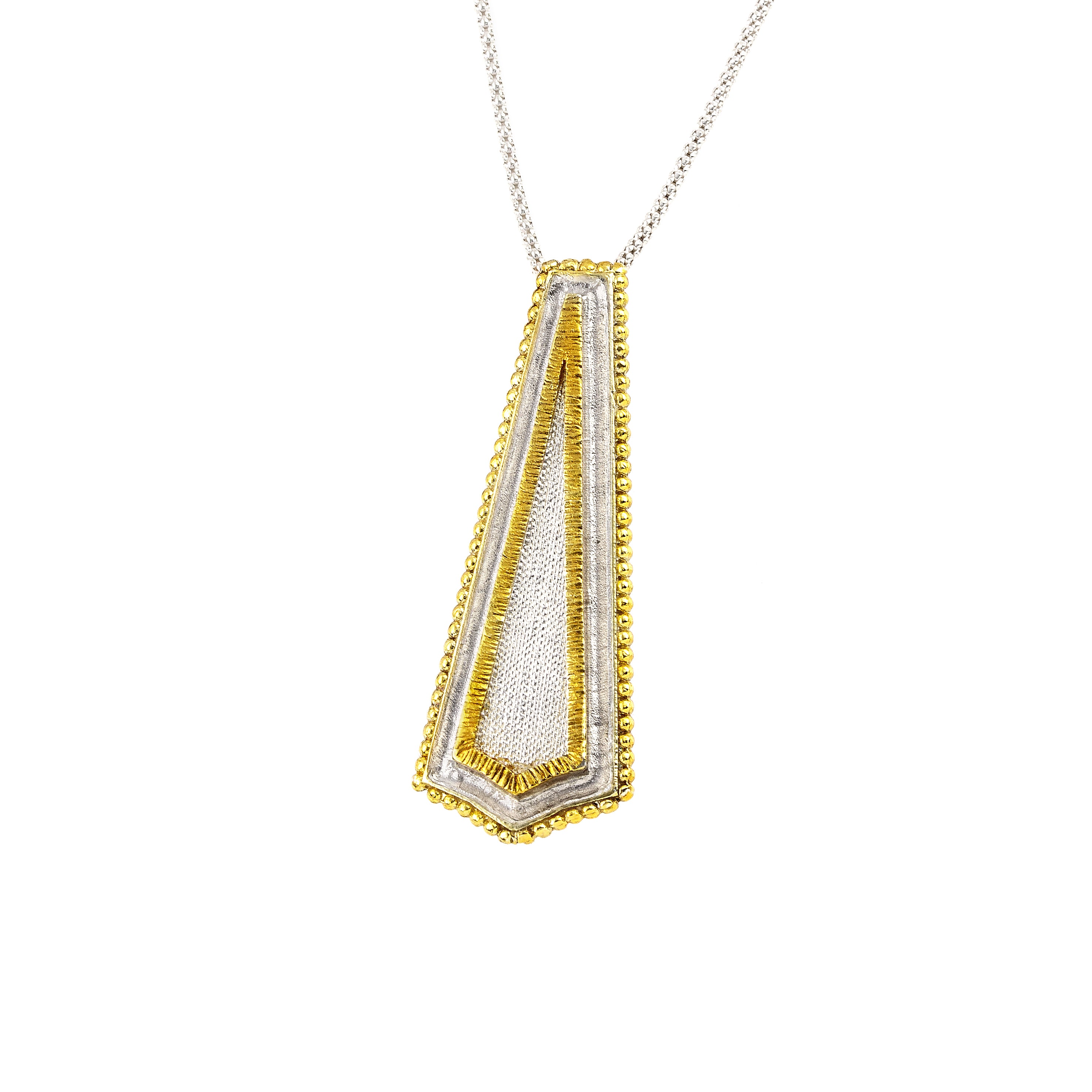 SILVER 925° PENDANT WITH GOLD-PLATED DETAILS