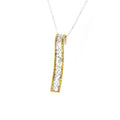 NECKLACE STERLING SILVER 925° WITH IRREGULAR DESIGN AND GOLD-PLATED DETAILS