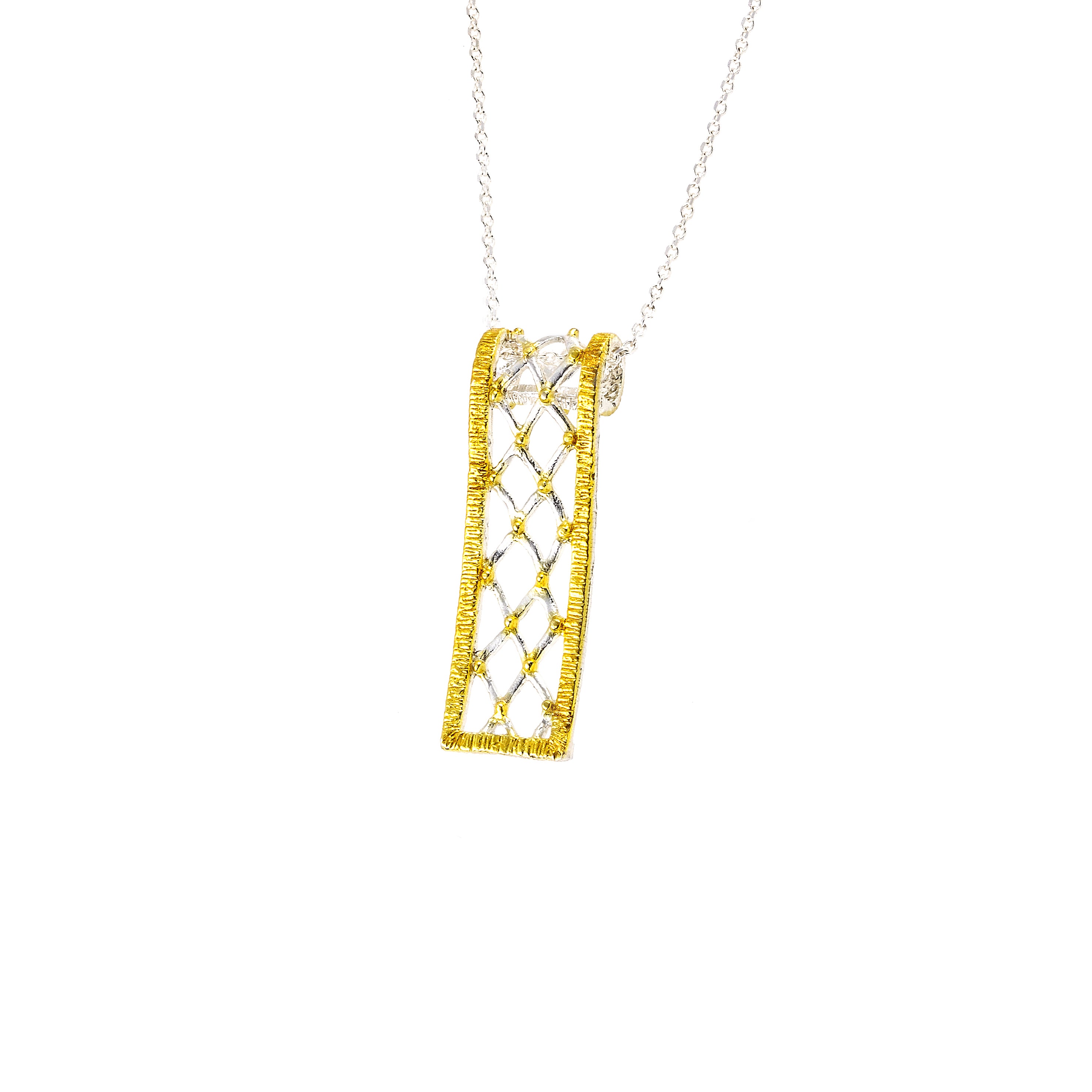 SILVER 925° PENDANT WITH GOLD-PLATED DETAILS