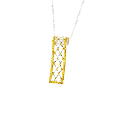 SILVER 925° PENDANT WITH GOLD-PLATED DETAILS