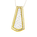 NECKLACE STERLING SILVER 925° WITH IRREGULAR DESIGN AND GOLD-PLATED DETAILS