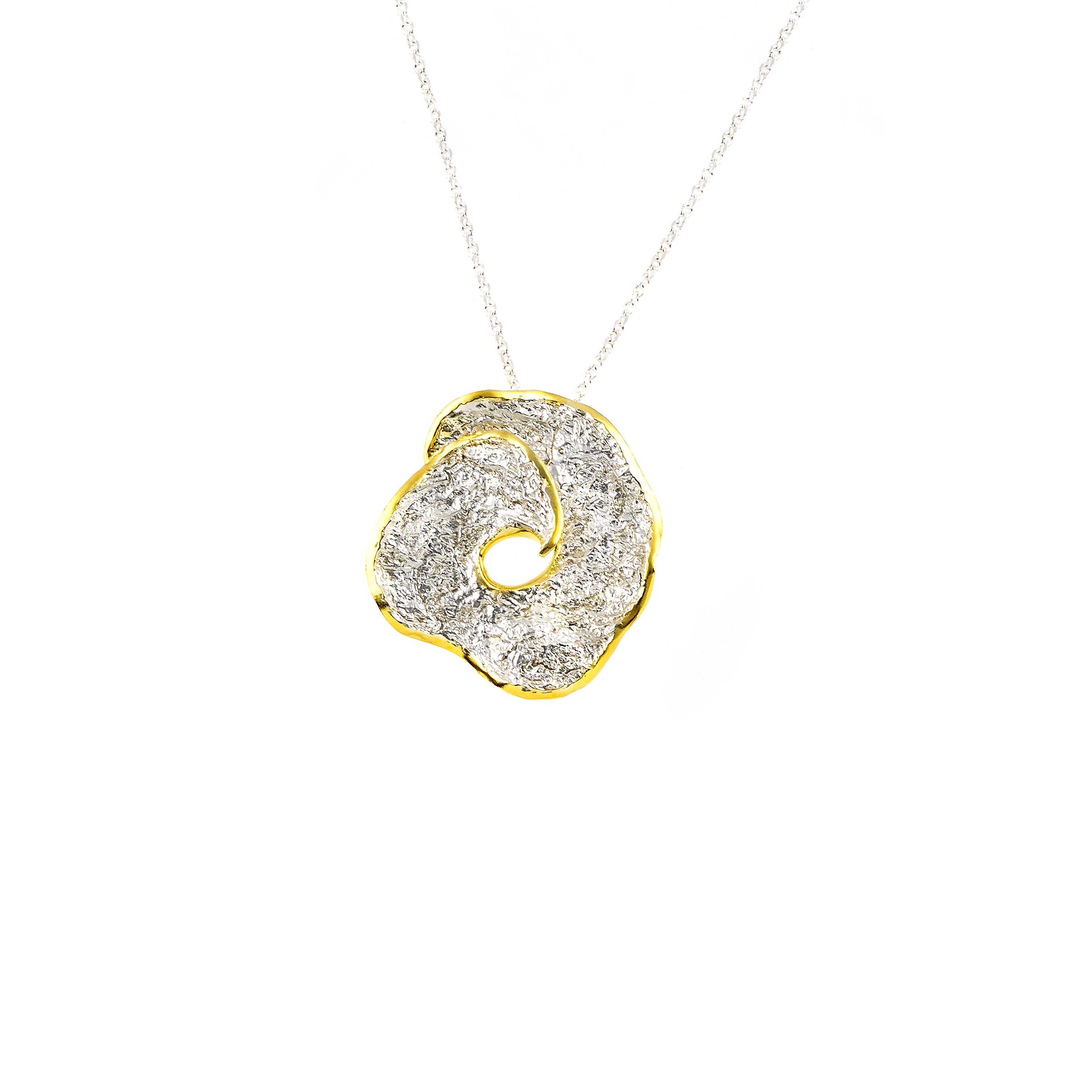 SILVER 925° PENDANT WITH GOLD-PLATED DETAILS