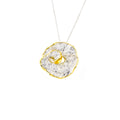 SILVER 925° PENDANT WITH GOLD-PLATED DETAILS