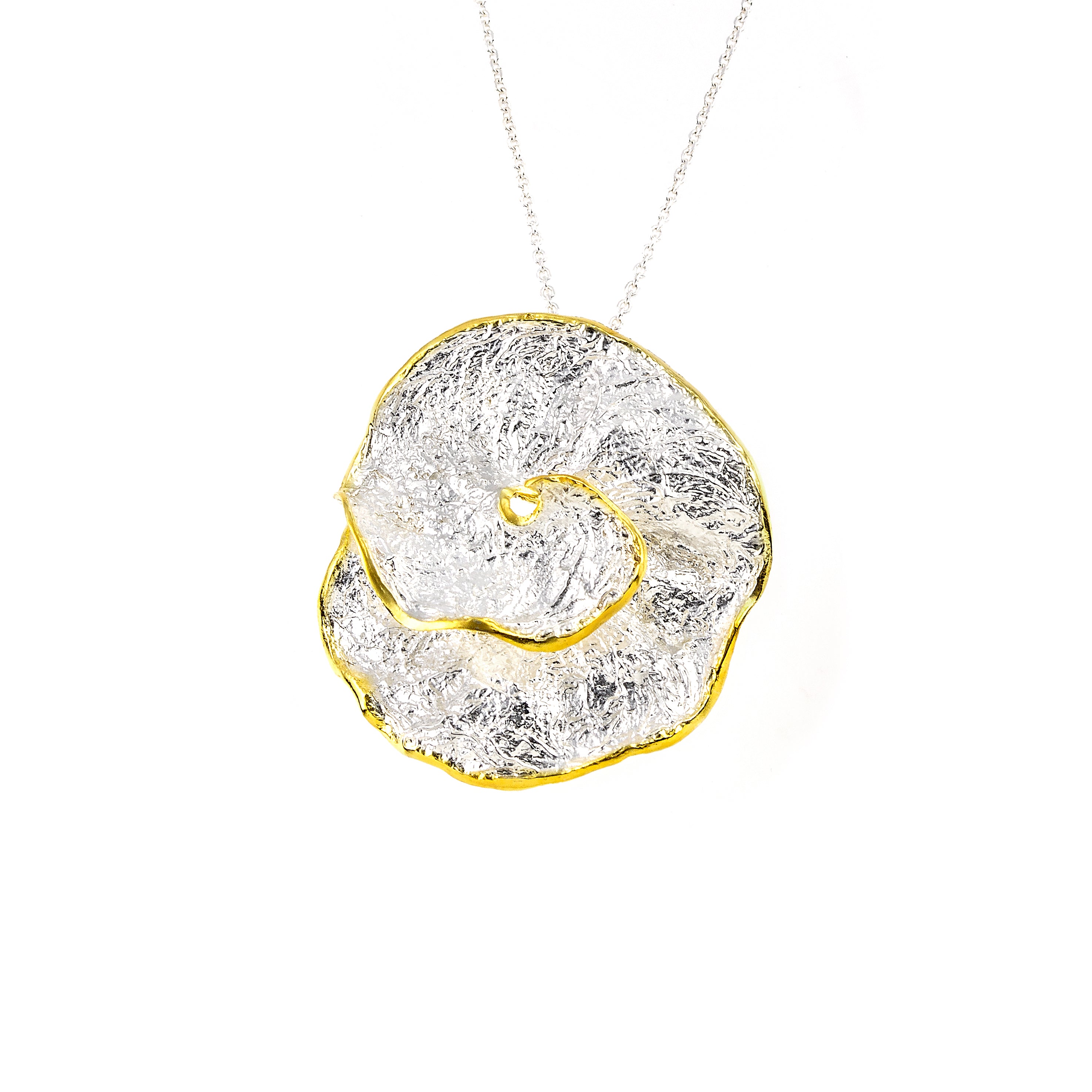 SILVER 925° PENDANT WITH GOLD-PLATED DETAILS
