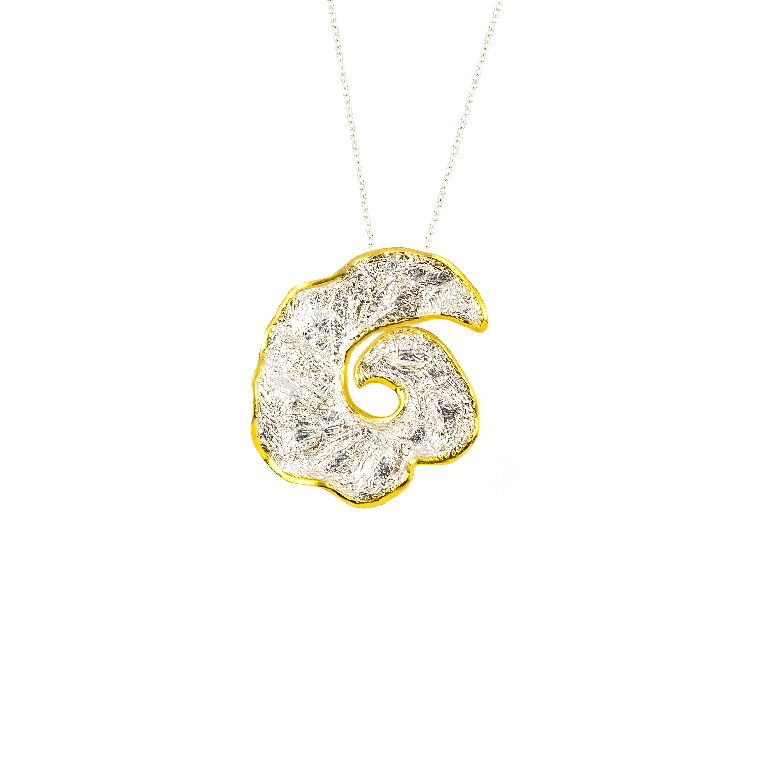 SILVER 925° PENDANT WITH GOLD-PLATED DETAILS