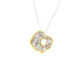 SILVER 925° PENDANT WITH GOLD-PLATED DETAILS