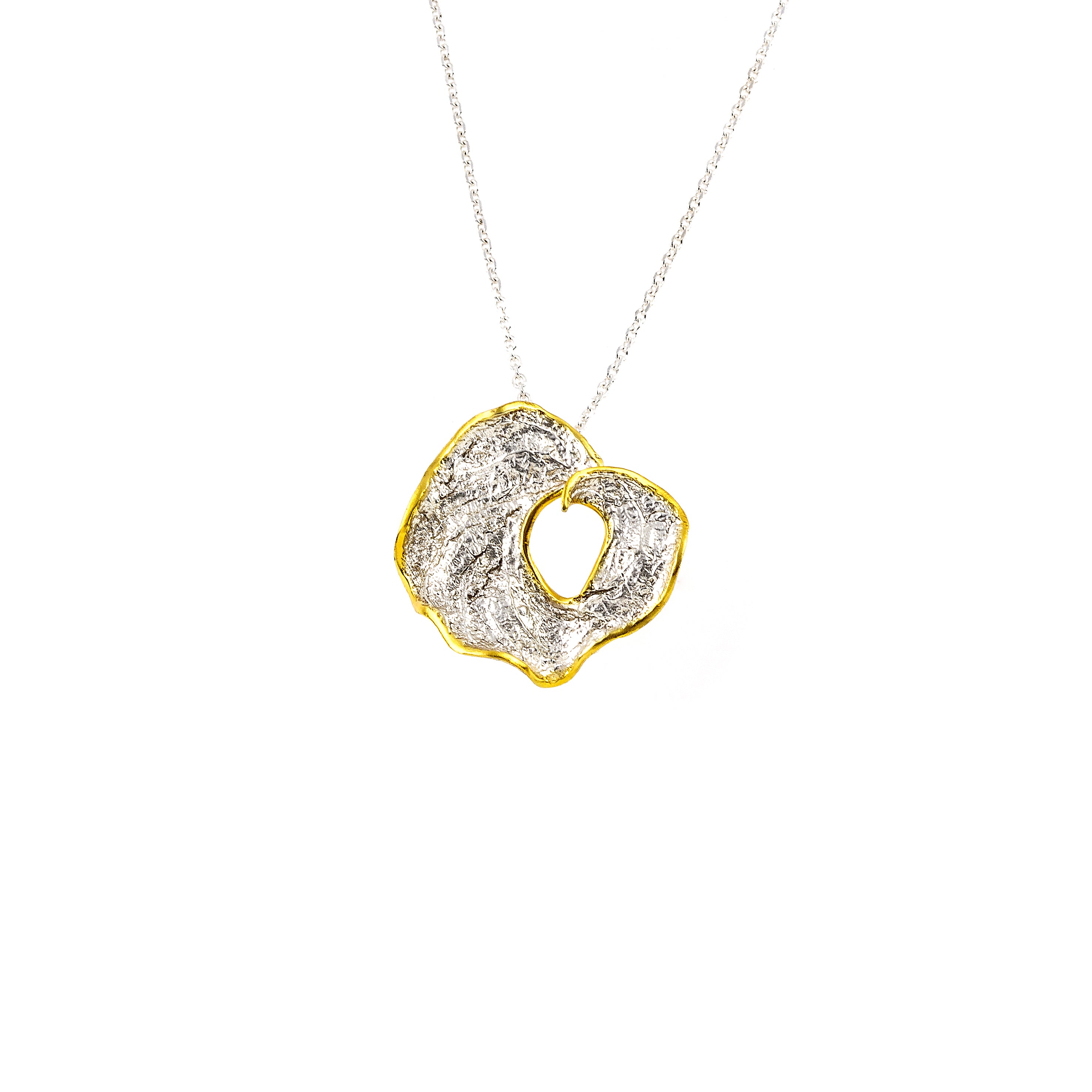 SILVER 925° PENDANT WITH GOLD-PLATED DETAILS
