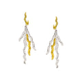 925° SILVER EARRINGS WITH GOLD-PLATED DETAILS