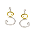 925° SILVER EARRINGS WITH GOLD-PLATED DETAILS