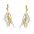 925° SILVER EARRINGS WITH GOLD-PLATED DETAILS