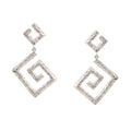925° SILVER EARRINGS GREEK KEY DESIGN