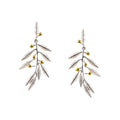 EARRINGS SILVER 925° OLIVE DESIGN WITH GOLD-PLATED DETAILS