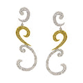 925° SILVER EARRINGS WITH GOLD-PLATED DETAILS