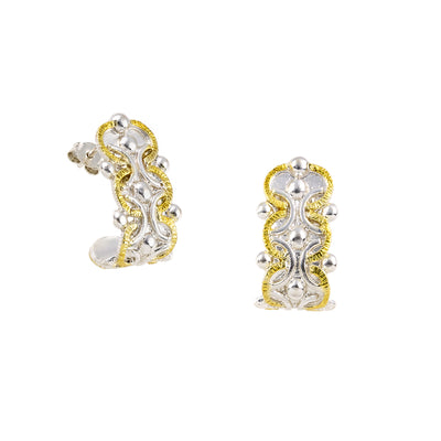 925° SILVER EARRINGS WITH GOLD-PLATED DETAILS