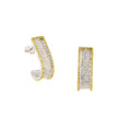 925° SILVER EARRINGS WITH GOLD-PLATED DETAILS