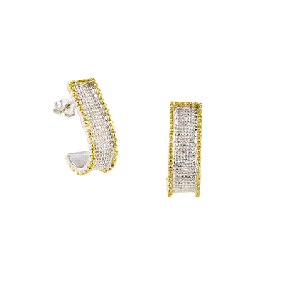 925° SILVER EARRINGS WITH GOLD-PLATED DETAILS