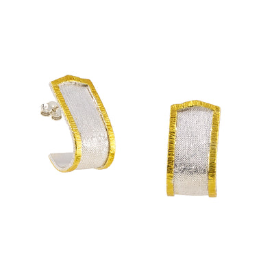 925° SILVER EARRINGS WITH GOLD-PLATED DETAILS