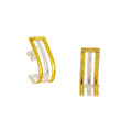 925° SILVER EARRINGS WITH GOLD-PLATED DETAILS