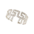 HANDCUFF BRACELET SILVER 925° MEANDER DESIGN