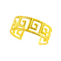 BRACELET HANDCUFFS SILVER 925° GOLD PLATED GRECA DESIGN