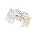 925° SILVER CUFF BRACELET WITH GOLD-PLATED DETAILS