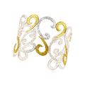 925° SILVER CUFF BRACELET WITH GOLD-PLATED DETAILS