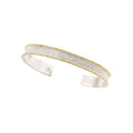 925° SILVER CUFF BRACELET WITH GOLD-PLATED DETAILS